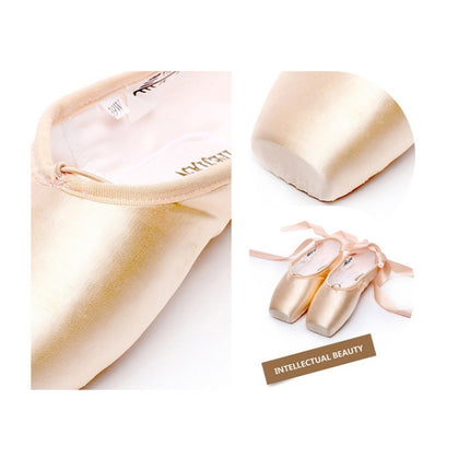 Ballet Lace Pointe Shoes Professional Flat Dance Shoes, Size: 34(Canvas)-garmade.com