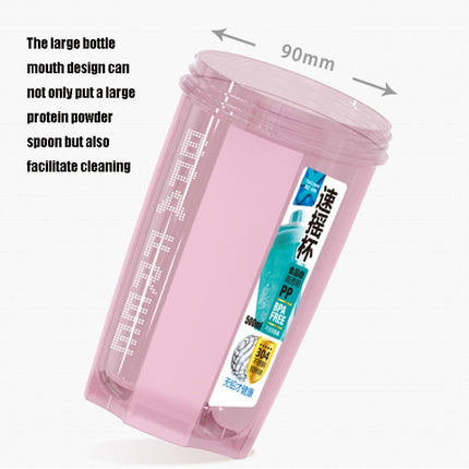 TC-1801 Milkshake Cup Plastic Fitness Sports Water Cup Shaking Cup, Colour: Beige-garmade.com