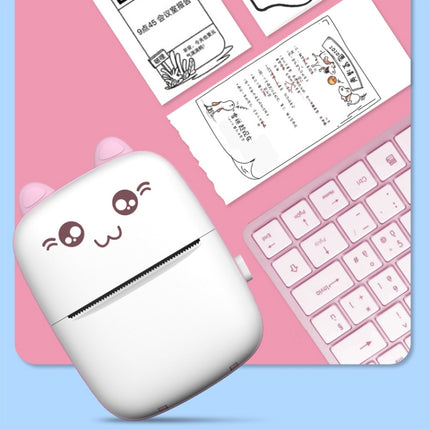 Portable Mini Thermal Printer Bluetooth Photo Printer Student Homework Mistakes Collections Printer(English Version Pink )-garmade.com