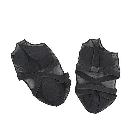 Dance Practice Shoes Soft-Soled Socks Gymnastics Foot Cover Semi-Truncated Foot Cover, Size: XL (40-41)(Black )-garmade.com