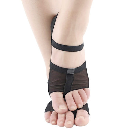 Dance Practice Shoes Soft-Soled Socks Gymnastics Foot Cover Semi-Truncated Foot Cover, Size: XL (40-41)(Black )-garmade.com