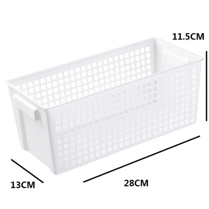 6 PCS Desktop Snacks & Sundries Storage Basket Rectangular Plastic Storage Basket , Small （White）-garmade.com