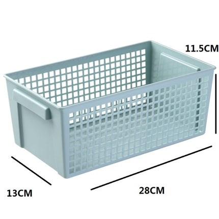 6 PCS Desktop Snacks & Sundries Storage Basket Rectangular Plastic Storage Basket, Small （Light Green）-garmade.com