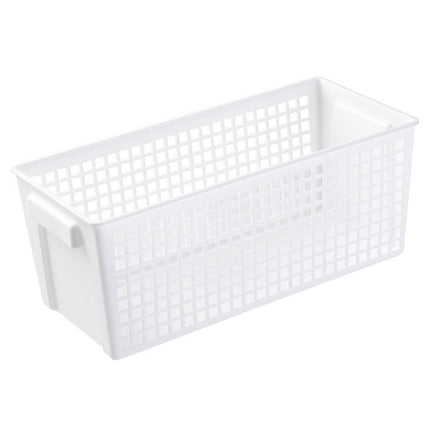 6 PCS Desktop Snacks & Sundries Storage Basket Rectangular Plastic Storage Basket, Large (White)-garmade.com