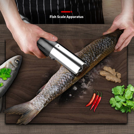 Electric Fish Scale Scraper Household Use Scraping Tool, CN Plug(Black)-garmade.com