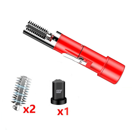 Electric Fish Scale Scraper Household Automatic Wireless Scraping Tool CN Plug Red Single Battery+Cutter Head-garmade.com