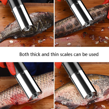 Electric Fish Scale Scraper Household Automatic Wireless Scraping Tool CN Plug Red Single Battery+Cutter Head-garmade.com