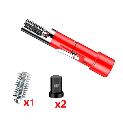 Electric Fish Scale Scraper Household Automatic Wireless Scraping Tool CN Plug Red Double Battery-garmade.com