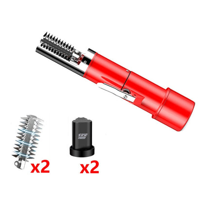 Electric Fish Scale Scraper Household Automatic Wireless Scraping Tool CN Plug Red Double Battery+Cutter Head-garmade.com