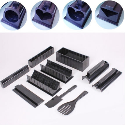 11 in 1 Sushi Mold With Sushi Knife Rice Ball Mold DIY Home Creative Sushi Roll Set-garmade.com