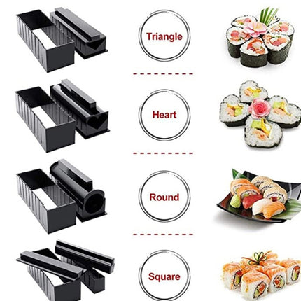 11 in 1 Sushi Mold With Sushi Knife Rice Ball Mold DIY Home Creative Sushi Roll Set-garmade.com