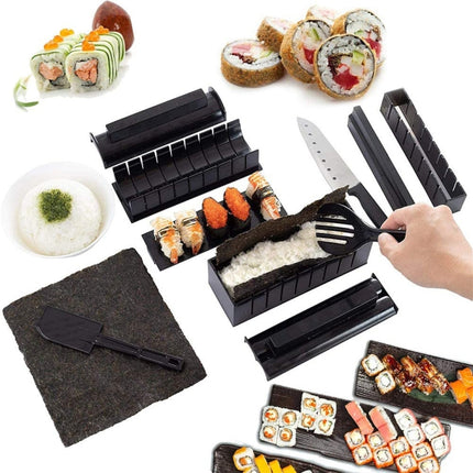 11 in 1 Sushi Mold With Sushi Knife Rice Ball Mold DIY Home Creative Sushi Roll Set-garmade.com