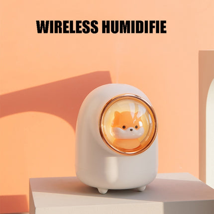 M08 USB Charging Type Cartoon Space Capsule Car Portable Cute Pet Desktop Humidifier(White)-garmade.com