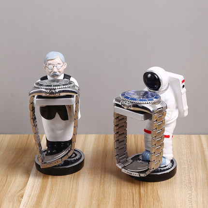 Watch Shelf Support Decorative Ornaments Watch Storage Box Display Stand, Item No.: Small Astronaut + White Cover-garmade.com