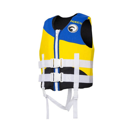 HiSEA L002 Foam Buoyancy Vests Flood Protection Drifting Fishing Surfing Life Jackets for Children, Size: S(Blue Yellow)-garmade.com