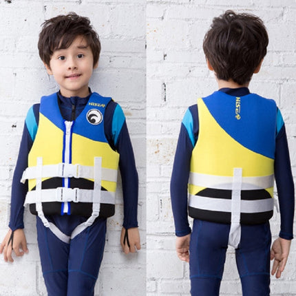 HiSEA L002 Foam Buoyancy Vests Flood Protection Drifting Fishing Surfing Life Jackets for Children, Size: M(Blue Yellow)-garmade.com