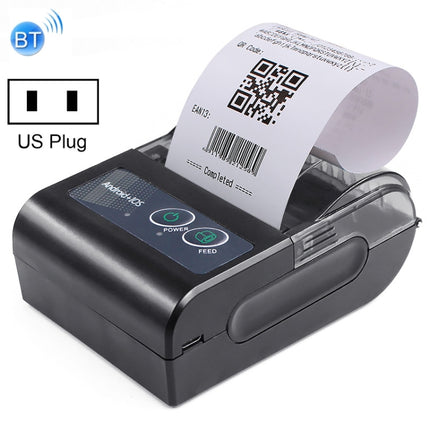 58HB6 Portable Bluetooth Thermal Printer Label Takeaway Receipt Machine, Supports Multi-Language & Symbol/Picture Printing, Model: US Plug (English )-garmade.com