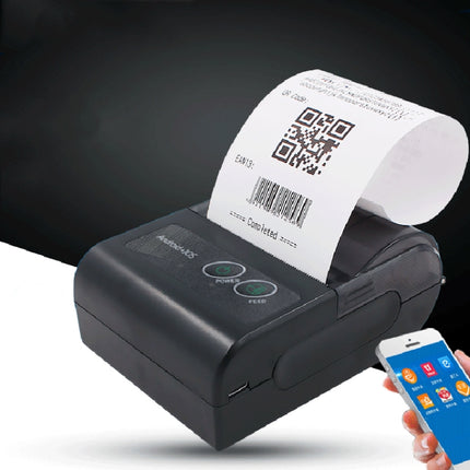 58HB6 Portable Bluetooth Thermal Printer Label Takeaway Receipt Machine, Supports Multi-Language & Symbol/Picture Printing, Model: EU Plug (Spanish )-garmade.com