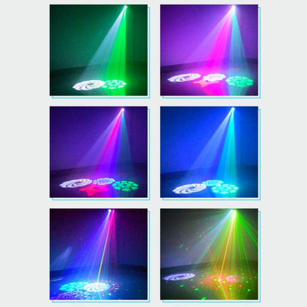 13W Colorful Flying Lights Projection Light LED Room Decoration Laser Light KTV Bar Sound Control Stage Light, EU Plug-garmade.com