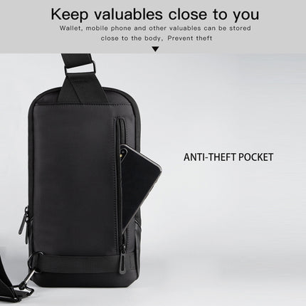 KINGSONS KS3211W Business Casual Chest Bag Water-Repellent Multi-Functional Wear-Resistant Messenger Bag-garmade.com