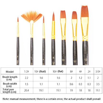 ZHU TING 21 PCS / 3 Sets Nylon Brushes Watercolor Brushes And Oil Brushes Art Painting Supplies(Pearl Black)-garmade.com