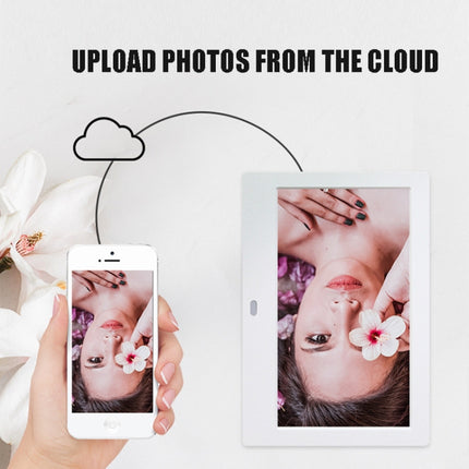 YHX15 10.1 inch Smart Cloud Photo Frame WiFi Electronic Digital Album, US / EU / UK Plug(White)-garmade.com