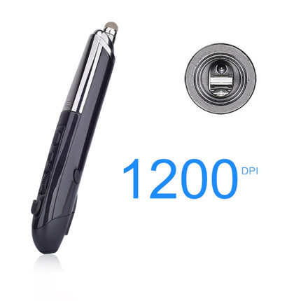PR-08 1600DPI 6 Keys 2.4G Wireless Electronic Whiteboard Pen Multi-Function Pen Mouse PPT Flip Pen(White)-garmade.com