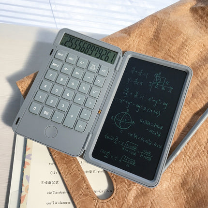 Rechargeable Writing Board Calculator Portable Multi-Function LCD Student Handwriting Board(Gray)-garmade.com