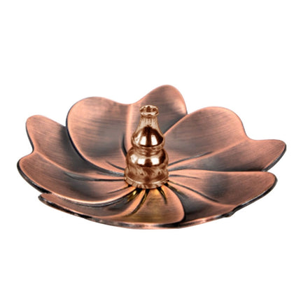 Household Bedroom Alloy sandalwood Furnace Creative Antique Line Incense Burner Incense Holder, Style:Gourd(Red Copper)-garmade.com