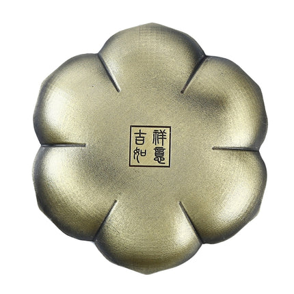 Plum Blossom Carved Incense Plate Incense Stick Suitable for Vertical Incense Burner Incense Holder(Bronze)-garmade.com