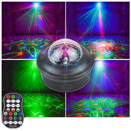 10W Mini Laser Light Magic Ball Projector Light Sound Control Flash Stage Light(UK Plug)-garmade.com