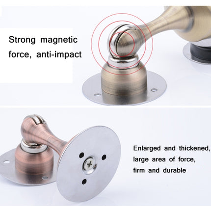 Punch-Free Stainless Steel Thickened Strong Magnetic Door Stopper(Red Bronze)-garmade.com