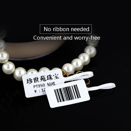 2 PCS Jewelry Tag Price Label Thermal Adhesive Label Paper for NIIMBOT B11 / B3S, Size: 02F 100 Sheets-garmade.com