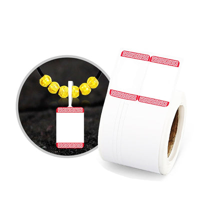 2 PCS Jewelry Tag Price Label Thermal Adhesive Label Paper for NIIMBOT B11 / B3S, Size: 02T Feather Ink 100 Sheets-garmade.com
