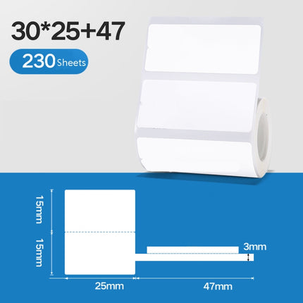 2 PCS Jewelry Tag Price Label Thermal Adhesive Label Paper for NIIMBOT B11 / B3S, Size: Horizontal 02F White 230 Sheets-garmade.com