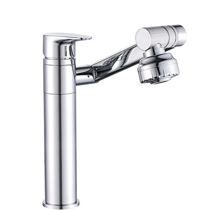 Universal Swivel Faucet Bathroom Hot & Cold Dual-Out Mode Faucet, Specification: High HT-805065-1-garmade.com