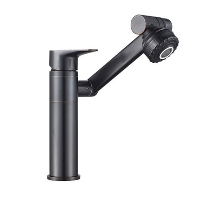 Universal Swivel Faucet Bathroom Hot & Cold Dual-Out Mode Faucet, Specification: Short HT-99528-garmade.com