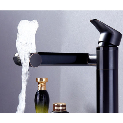 Universal Swivel Faucet Bathroom Hot & Cold Dual-Out Mode Faucet, Specification: Short HT-99528-garmade.com