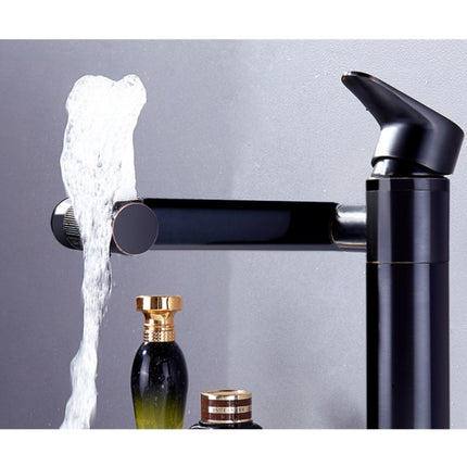 Universal Swivel Faucet Bathroom Hot & Cold Dual-Out Mode Faucet, Specification: High HT-99528-1-garmade.com