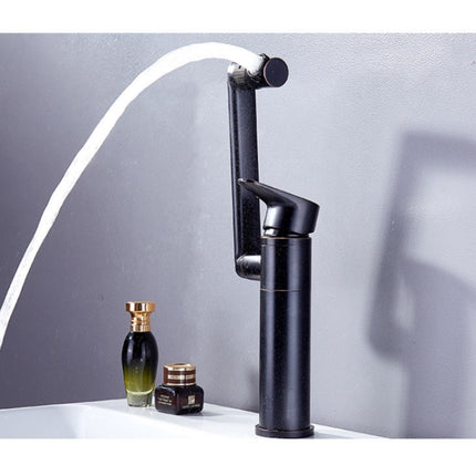 Universal Swivel Faucet Bathroom Hot & Cold Dual-Out Mode Faucet, Specification: High HT-99528-1-garmade.com