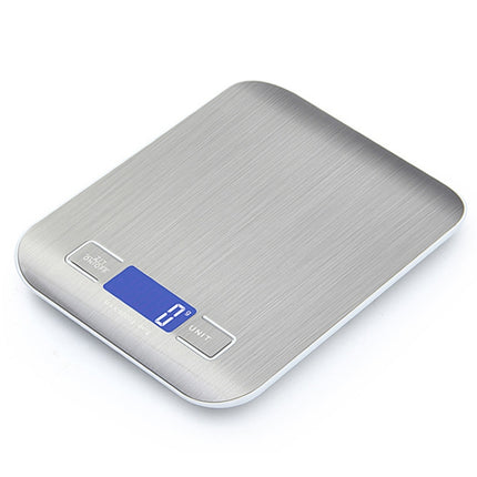 Stainless Steel Small Food Electronic Scale Kitchen Portable Baking Electronic Scale, Colour: 5kg/1g (Battery Model White)-garmade.com