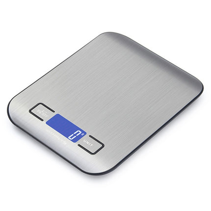 Stainless Steel Small Food Electronic Scale Kitchen Portable Baking Electronic Scale, Colour: 5kg/1g (Battery Model Black)-garmade.com