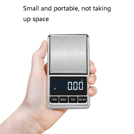 Kitchen Stainless Steel Mini Portable Scale High Precision Jewelry Scale Electronic Scale, Specification: 200g/0.01g-garmade.com