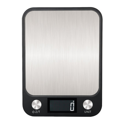 Small Kitchen Food Scale Stainless Steel Electronic Kitchen Scale 10kg/1g (Battery English Version Black)-garmade.com