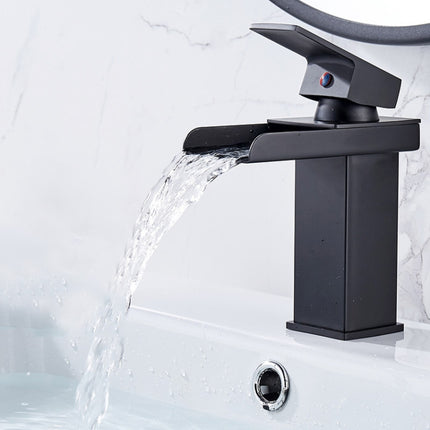 Bathroom Wide Mouth Faucet Square Sink Single Hole Basin Faucet, Specification: HT-81566 Wide-mouth Short Type-garmade.com