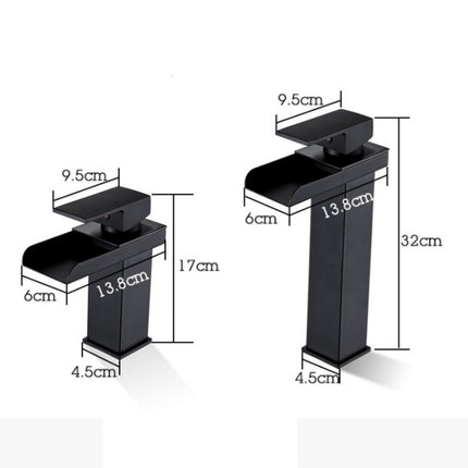 Bathroom Wide Mouth Faucet Square Sink Single Hole Basin Faucet, Specification: HT-81566 Wide-mouth Short Type-garmade.com