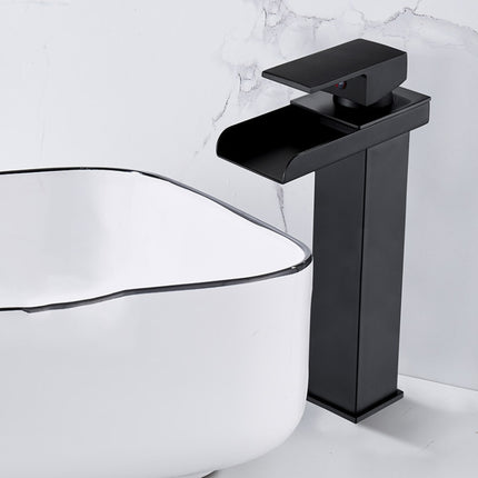 Bathroom Wide Mouth Faucet Square Sink Single Hole Basin Faucet, Specification: HT-81567 Wide Mouth High Type-garmade.com