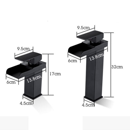Bathroom Wide Mouth Faucet Square Sink Single Hole Basin Faucet, Specification: HT-81567 Wide Mouth High Type-garmade.com