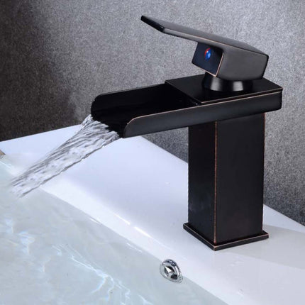 Bathroom Wide Mouth Faucet Square Sink Single Hole Basin Faucet, Specification: HT-Z6010 Short Type-garmade.com