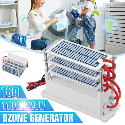 AC 220V AZ-18G-C 18G Integrated Ozone Generator Long-Life Coating Moisture-Proof Ceramic 3-Sheets Air Purifier Sterilizing Active Oxygen Purifier-garmade.com